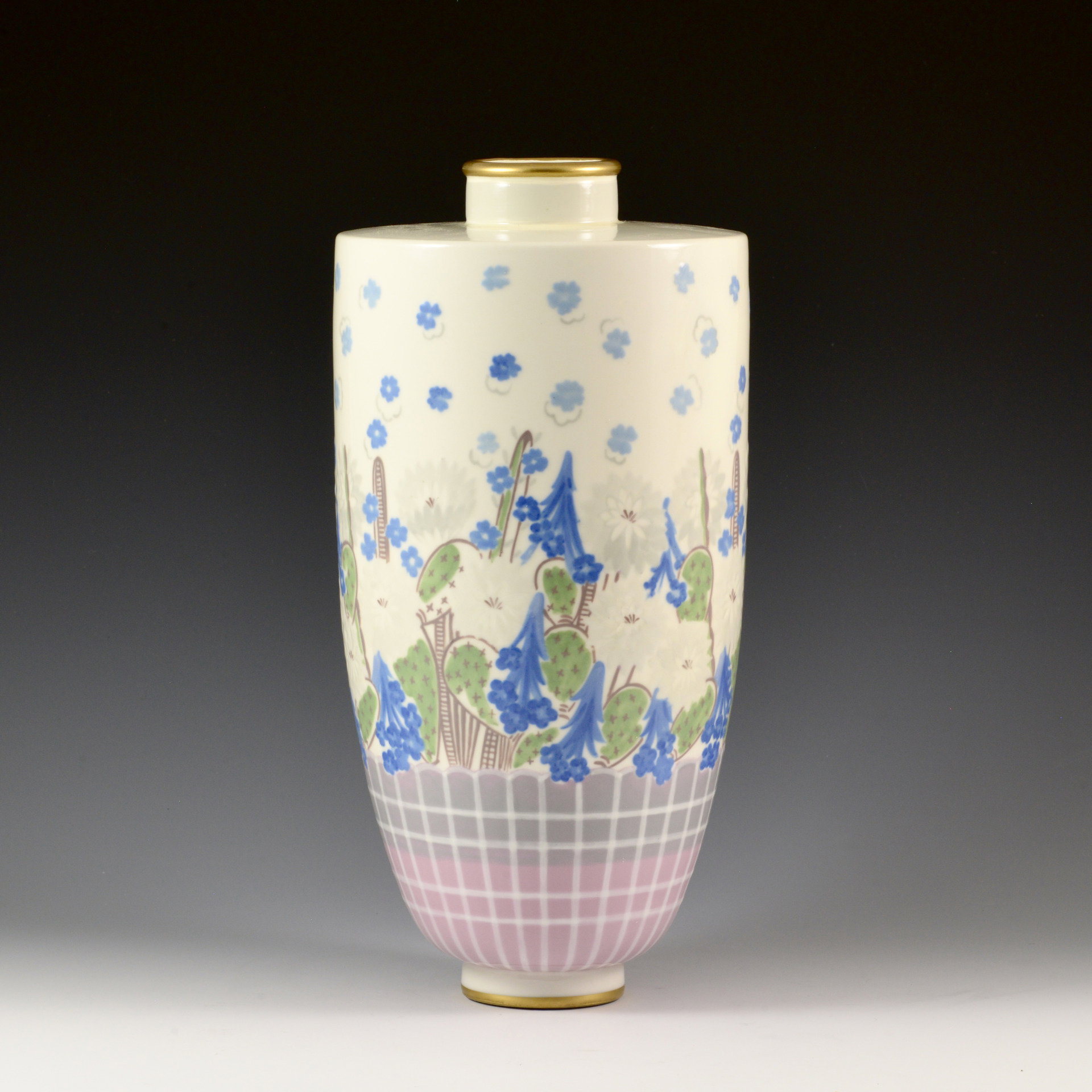 Vase with floral decoration - Jacques-Emile Ruhlmann (model) and Yves Terrien (decoration), Manufacture Nationale de Sèvres, 1935